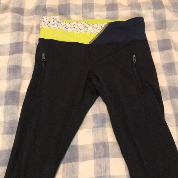 lululemon athletica Pants - Lululemon Speed Tights multicolor waistband